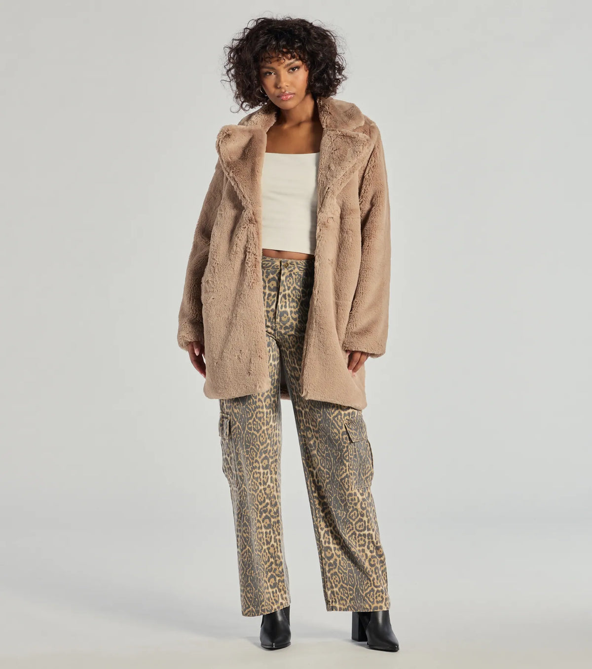 Mira | Longline Faux Fur Coat