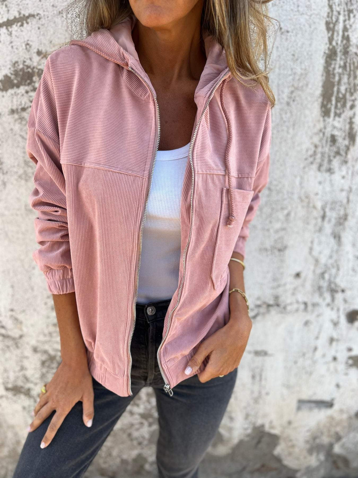 Casual Hooded Zip Jacket