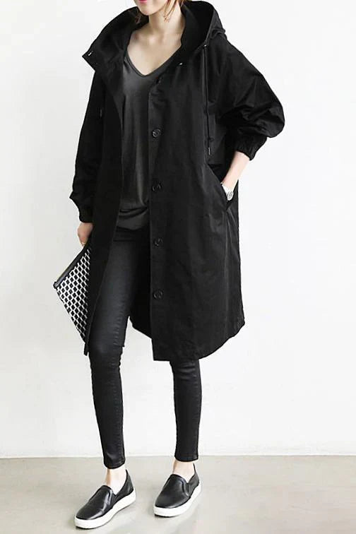 Élodie | Hooded Button-Up Coat