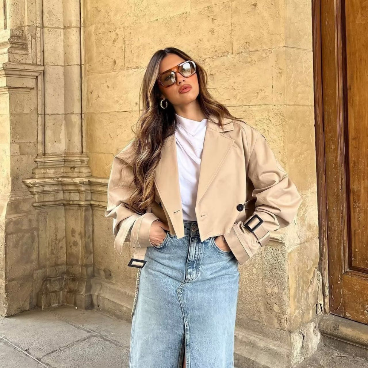 City Sleek | Cropped Trench Coat