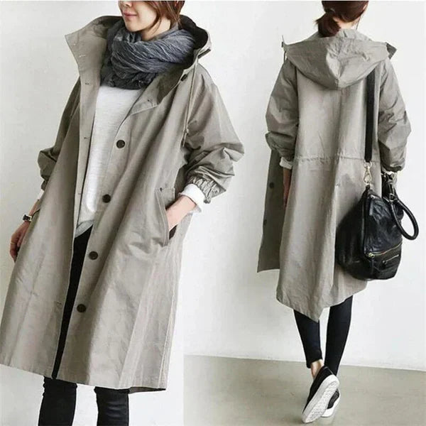 Élodie | Hooded Button-Up Coat