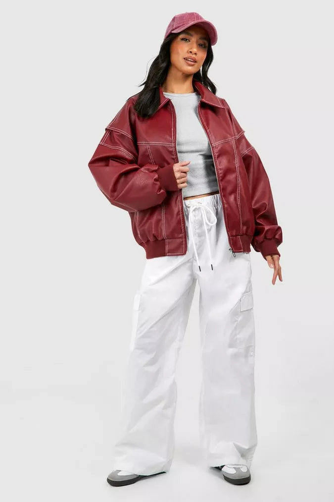Rosie | Leather Bomber Jacket