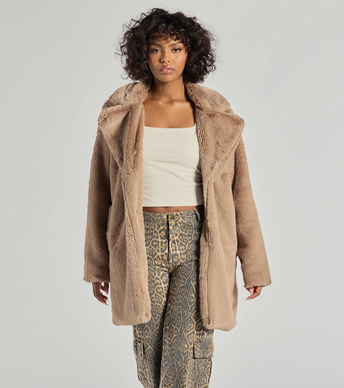 Mira | Longline Faux Fur Coat