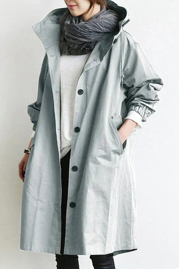 Élodie | Hooded Button-Up Coat