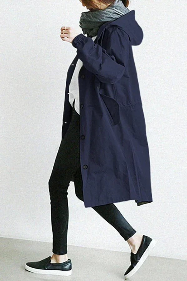 Élodie | Hooded Button-Up Coat