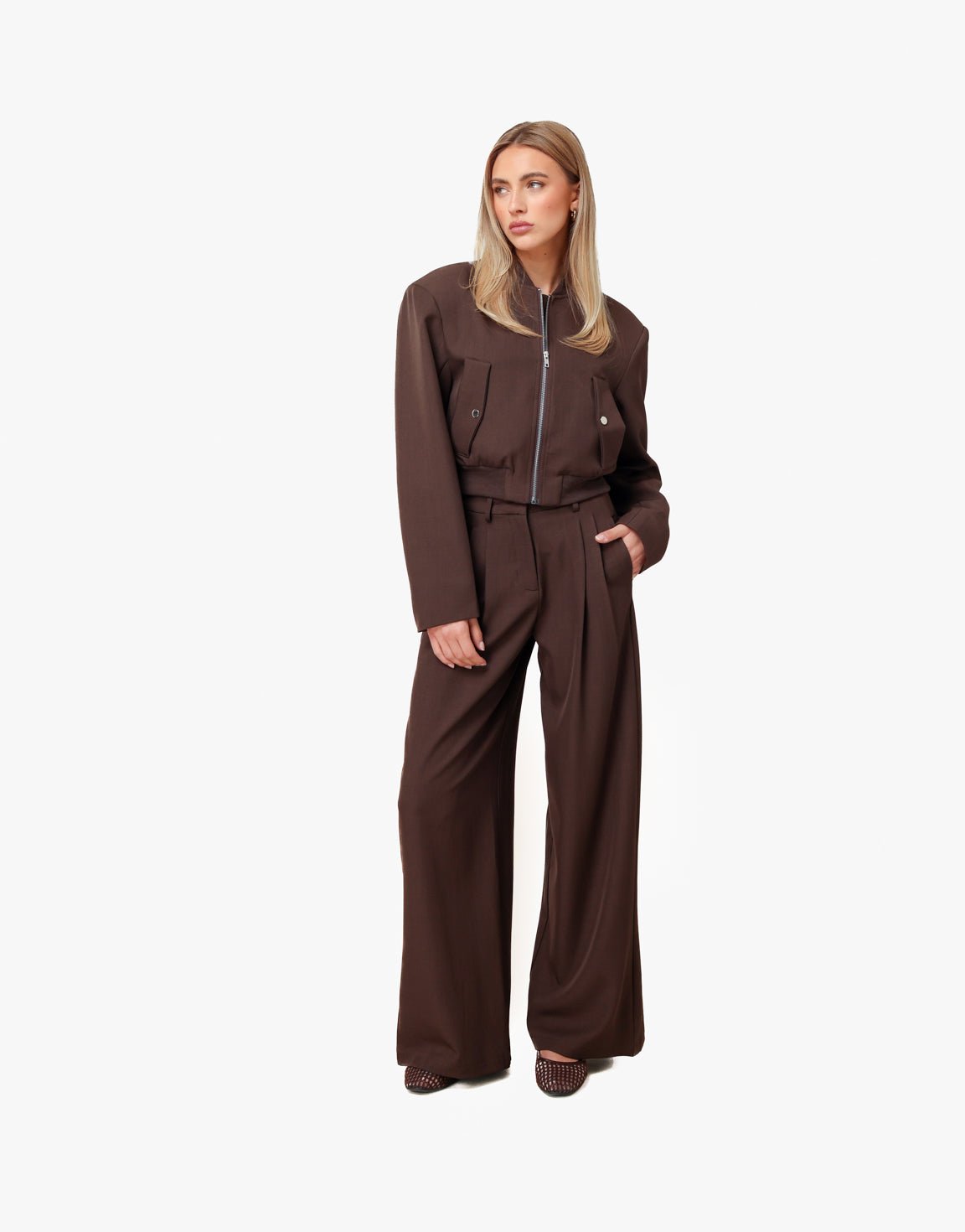 Avery | Cropped Blazer & Wide-Leg Trouser Set