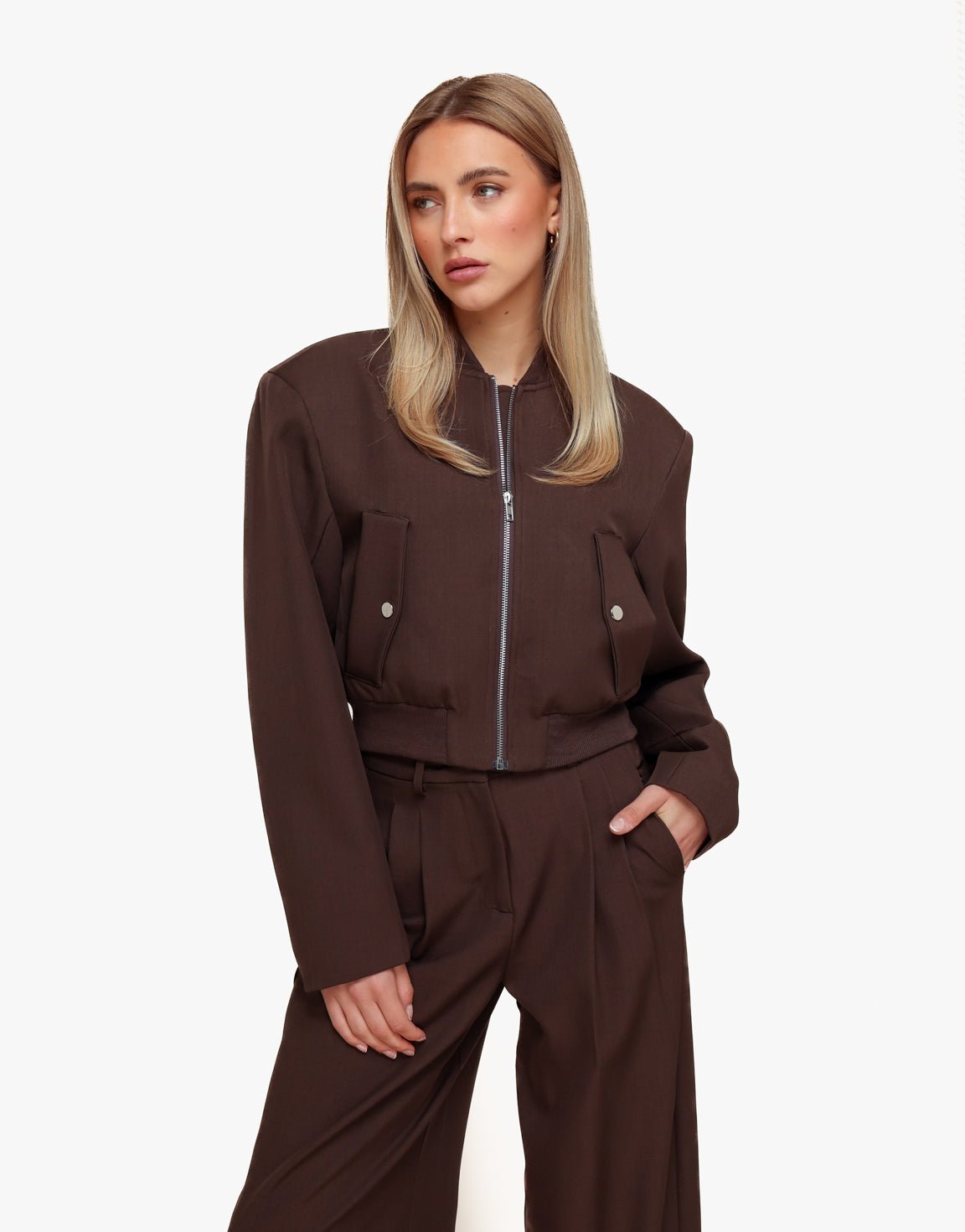 Avery | Cropped Blazer & Wide-Leg Trouser Set